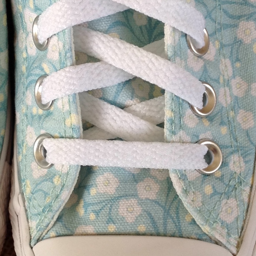 Converse Women's Ditsy Floral Sneakers Ocean Mint (Green) Color EUC Size 7 - Picture 5 of 10
